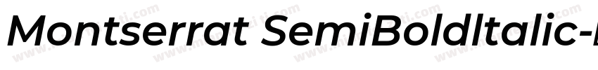 Montserrat SemiBoldltalic字体转换